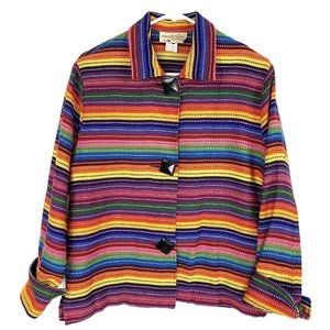 Vintage Painted Pony SP Small Petite Colorful Tapestry Jacket  Multi Colored